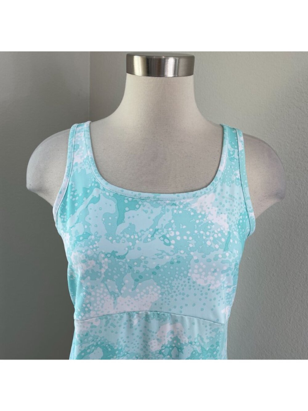 Columbia Womens Medium Sleeveless Aqua Activewear Sports Dress Stretch - Picture 2 of 7